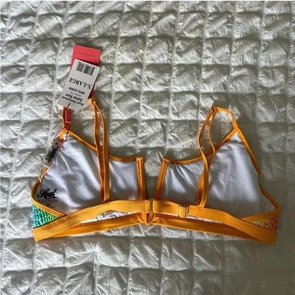 Heat Swimwear Colorful Rainbow Mesh Bikini Top - Picture 4 of 6